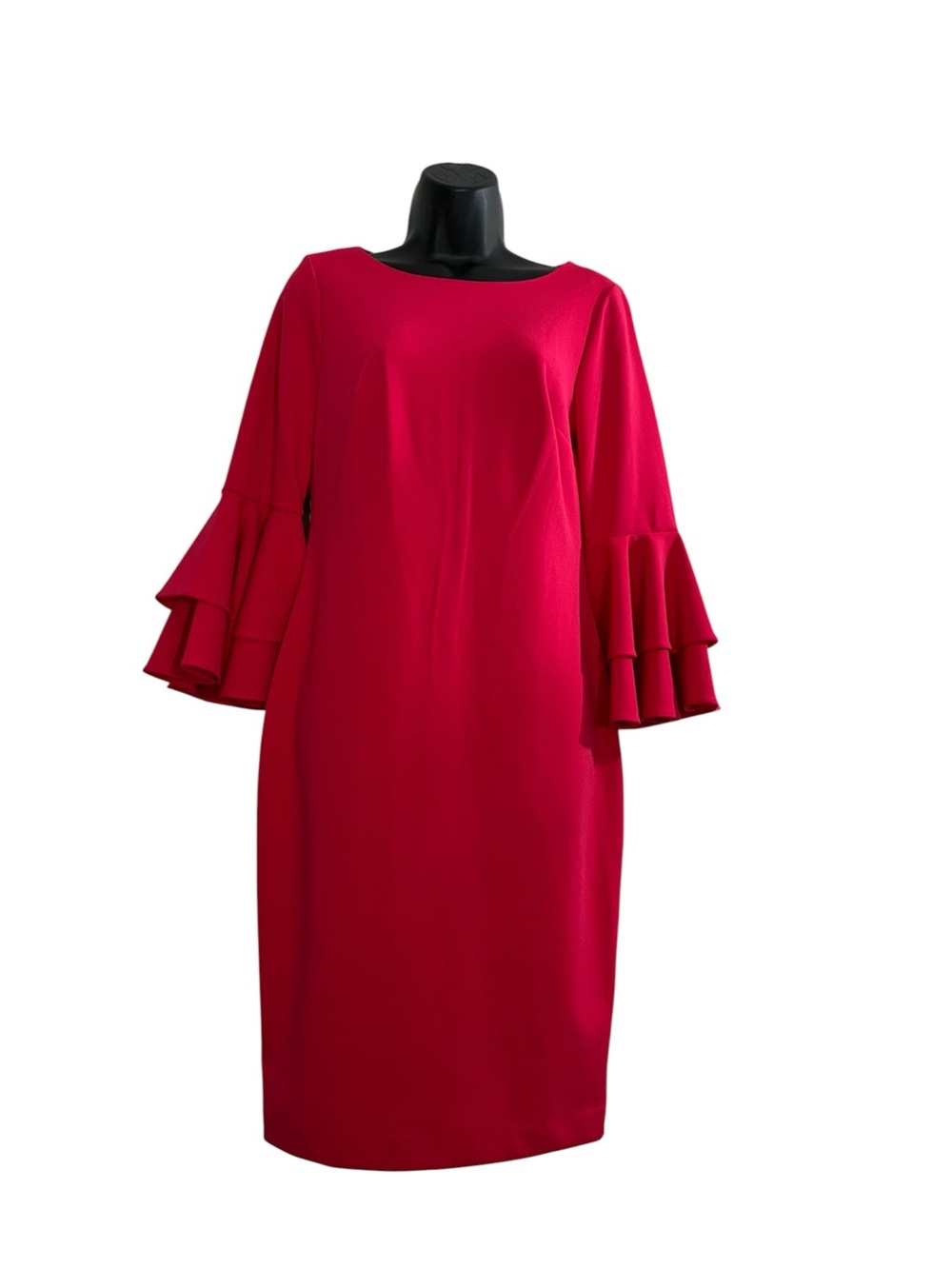 Calvin Klein Bell Sleeve Pencil Dress Fuschia